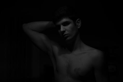 Free Stock Photo of Dark Male Portrait