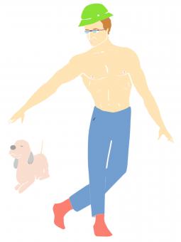 Free Stock Photo of man and dog