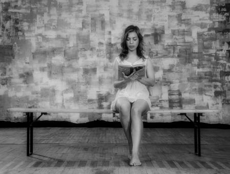 Free Stock Photo of Woman reading book