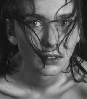 Free Stock Photo of Hair in face