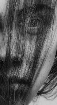 Free Stock Photo of Hair in face