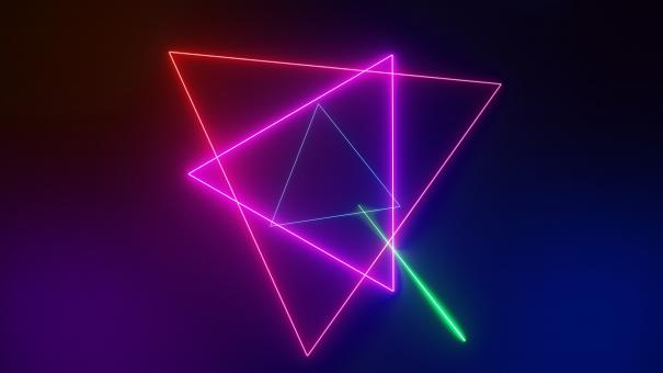 Free Stock Photo of Retro neon background