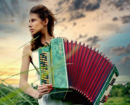 Free Stock Photo of Accordion Player
