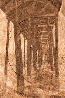 Free Stock Photo of Weathered Wood Pylons