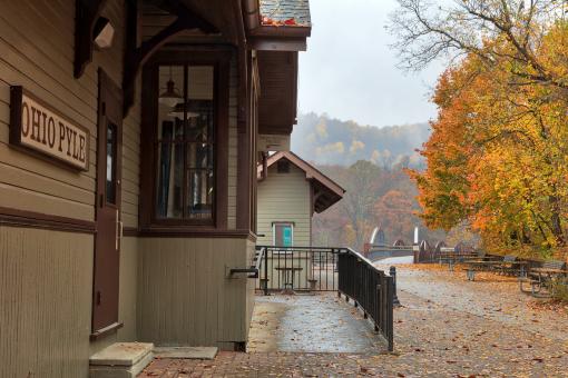 Free Stock Photo of Ohiopyle Autumn Station
