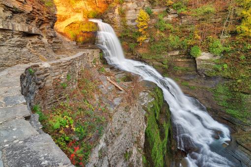 Free Stock Photo of Lucifer Morning Glow Falls