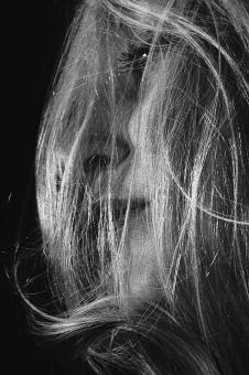 Free Stock Photo of Hair in face