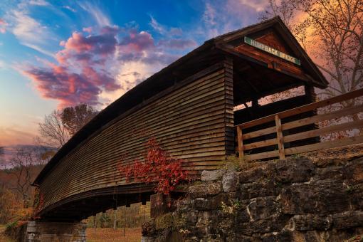 Free Stock Photo of Humpback Sunset Bridge