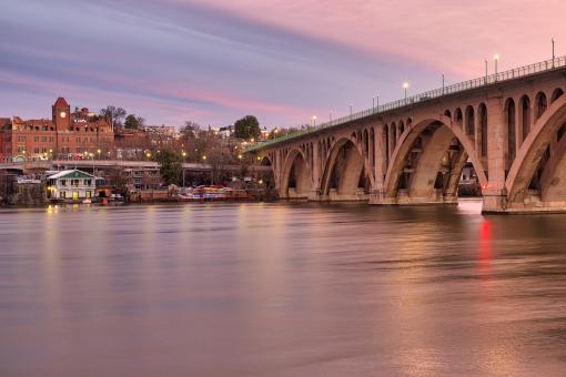 Free Stock Photo of Dawn Key Bridge