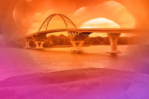 Free Stock Photo of Lake Champlain Bridge - Bokeh Bliss