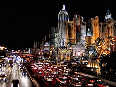 Free Stock Photo of Night Las Vegas