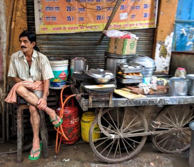 Free Stock Photo of Street pitchman