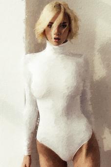 Free Stock Photo of Woman Minimalism Art Oil Painting
