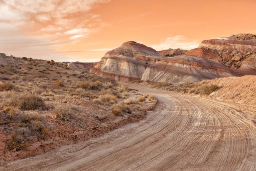 Free Stock Photo of Golden Lines of Cathedral Valley