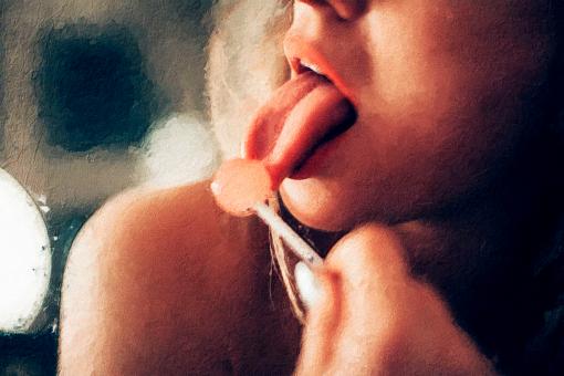 Free Stock Photo of Woman Minimalism Art Oil Painting