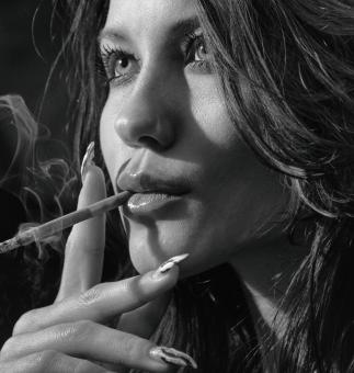 Free Stock Photo of Smoking woman