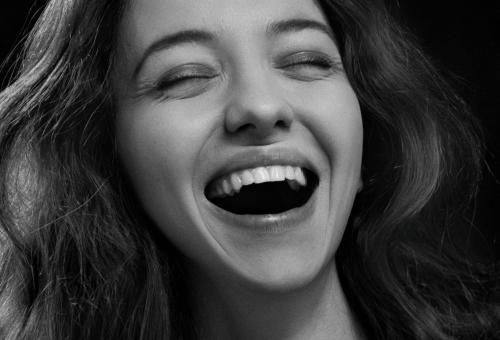 Free Stock Photo of Laughing woman