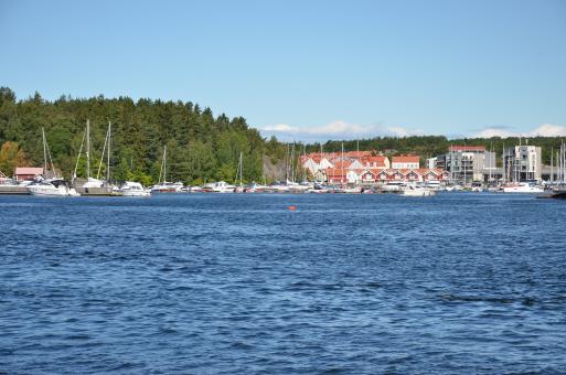 Free Stock Photo of A view of Stromstad harbour area