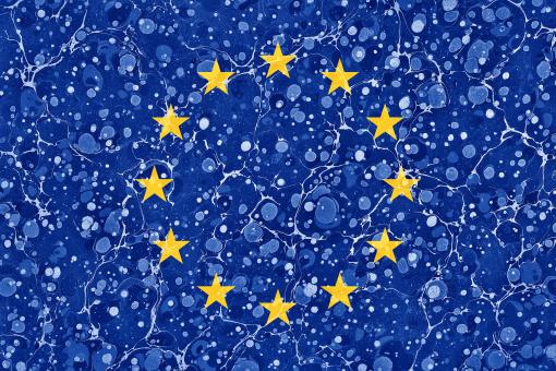 Free Stock Photo of Marbled Flag - European Union