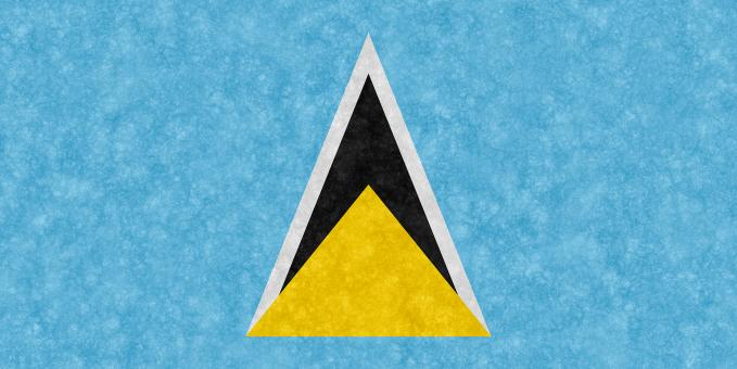Free Stock Photo of Velvet Flag - Saint Lucia