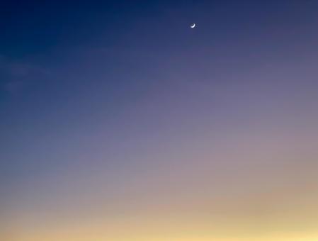 Free Stock Photo of Dusk moon sunset