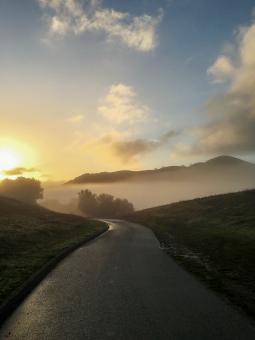 Free Stock Photo of Rural sunset road