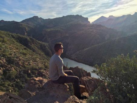 Free Stock Photo of Man relaxing in nature