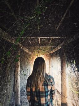 Free Stock Photo of Woman exploring 