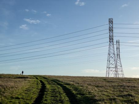 Free Stock Photo of Powerlines landscape