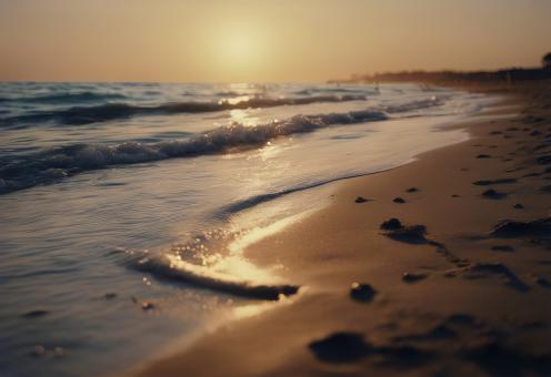Free Stock Photo of Summer Beach Sunset