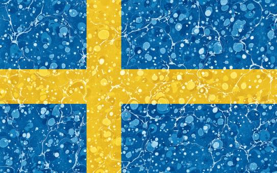 Free Stock Photo of Marbled Flag - Sweden
