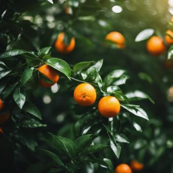 Free Stock Photo of Fresh Orange With Green Leaves