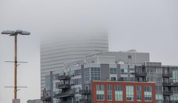 Free Stock Photo of Buildings in fog