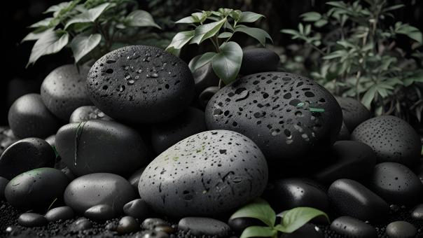 Free Stock Photo of Black Stones Background