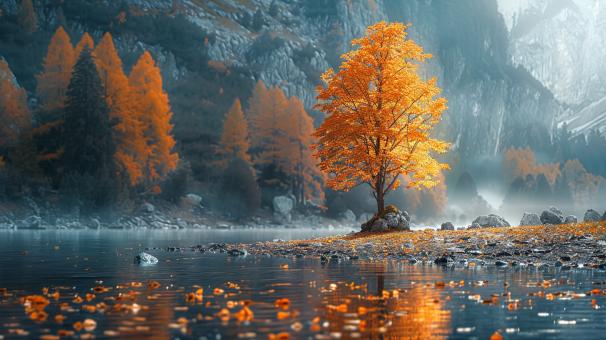 Free Stock Photo of Fall Tree Landscape