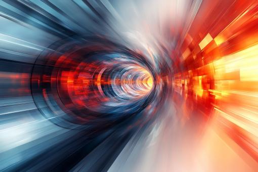 Free Stock Photo of Futuristic Digital Tunnel