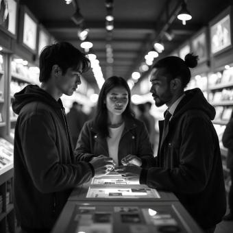 Free Stock Photo of Young Adults in Marketplace