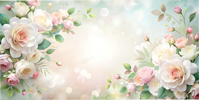 Free Stock Photo of Floral Background Design with Soft Pastel Colors