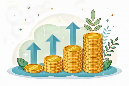 Free Stock Photo of Visualizing Financial Growth Through Stacked Coins 