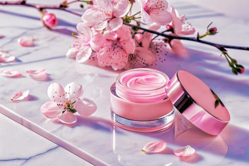 Free Stock Photo of Delicate Pink Cream  Skin Renewal