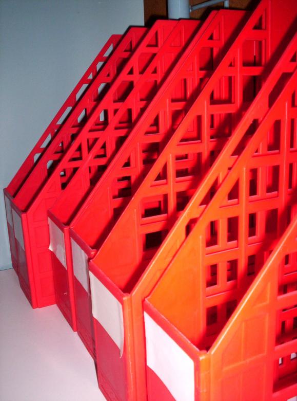 Free stock image of Red File Holders created by Peter Alexander Robb