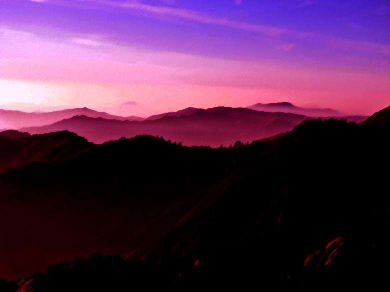 Free stock image of Misty Mountains in Watercolor created by bonnie l. mahaffey
