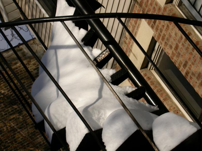Free stock image of Snowy Stairs created by goulven josse
