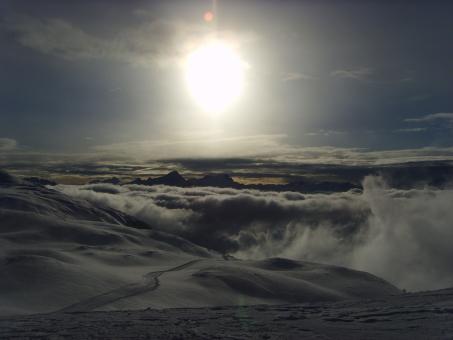 Mountains and the sun - Free Stock Photo