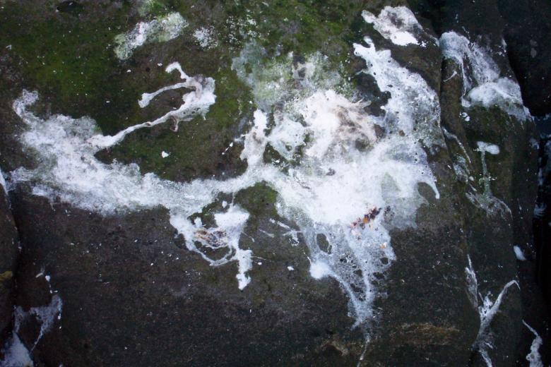 Free stock image of White goo on rock created by Bjorgvin