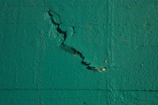 Free Stock Photo of Green Metal Wall