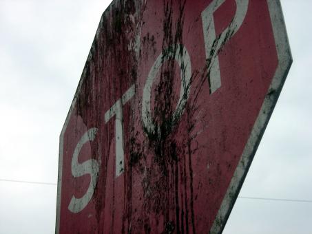 Dirty stop sign - Free Stock Photo