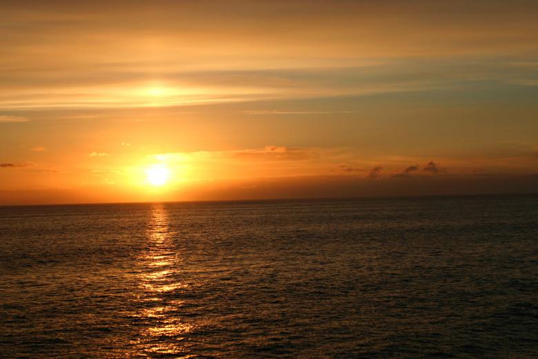 Free stock image of Sunset by the ocean created by Bjorgvin