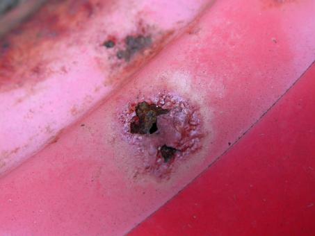 Free Stock Photo of Rusted Red Metal