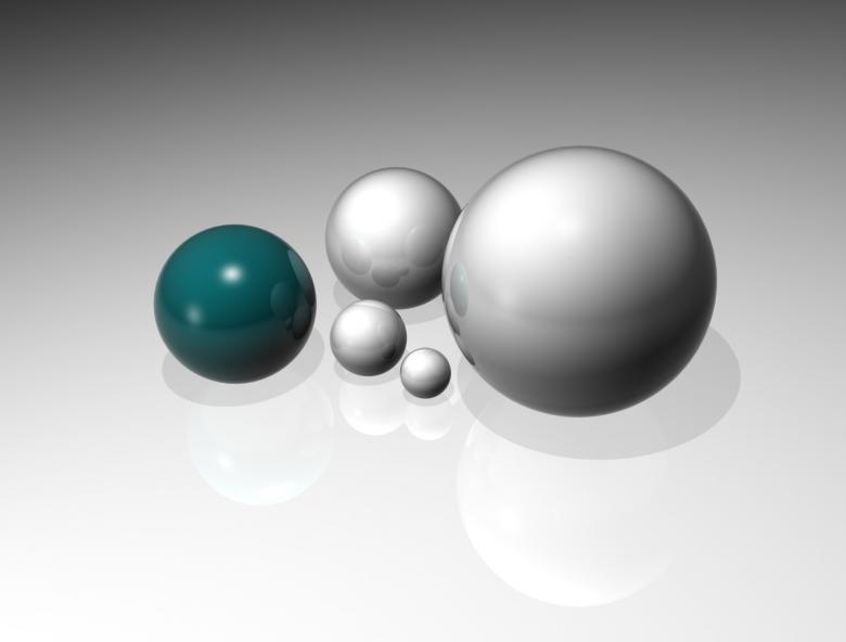 Free stock image of Reflecting Spheres created by Bjorgvin